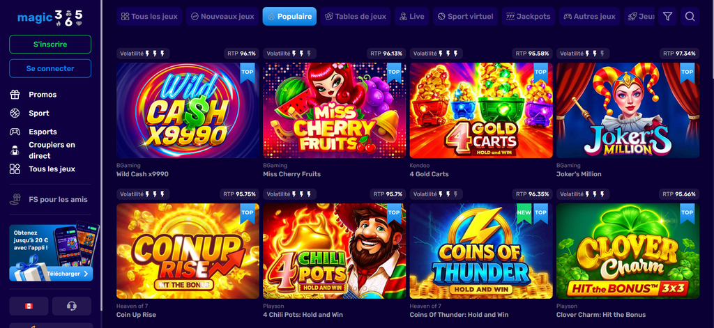 Magic365: the no deposit bonus limit as the terms word it